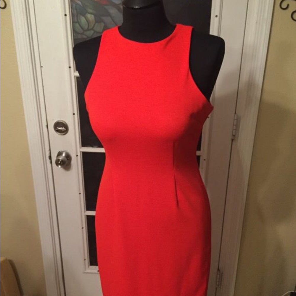Orange long dress